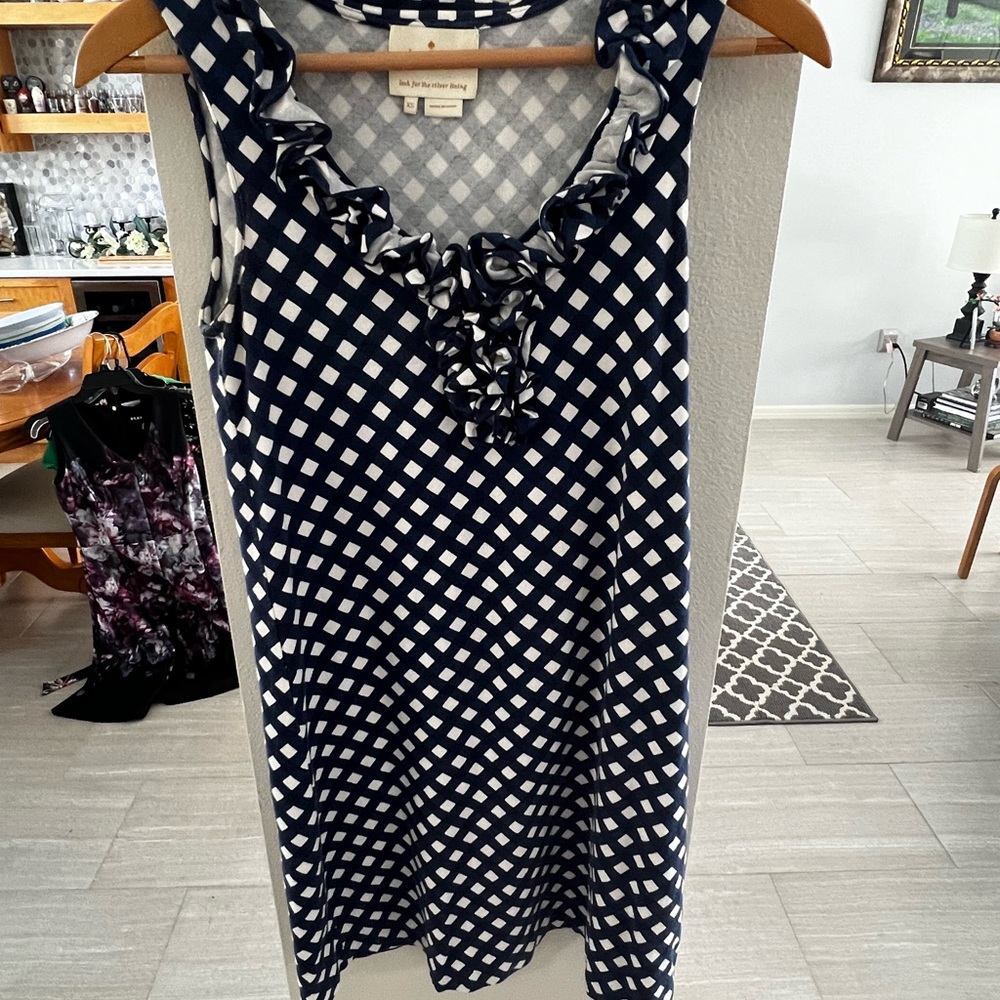 kate spade Navy Blue and White  Mini Sundress